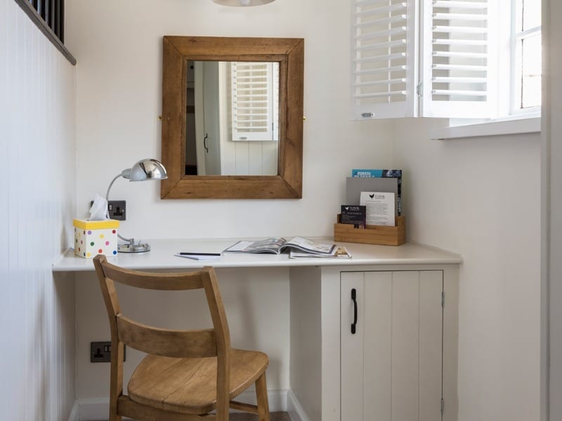 Writing desk in a Suite at the Tudor Farmhouse Hotel