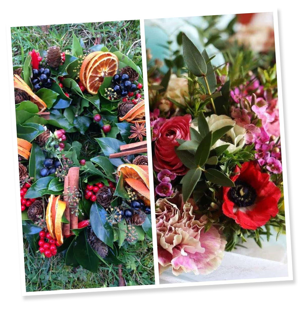 flower arranging, with Tudor Farmhouse Hotel. Clearwell, Forest of Dean